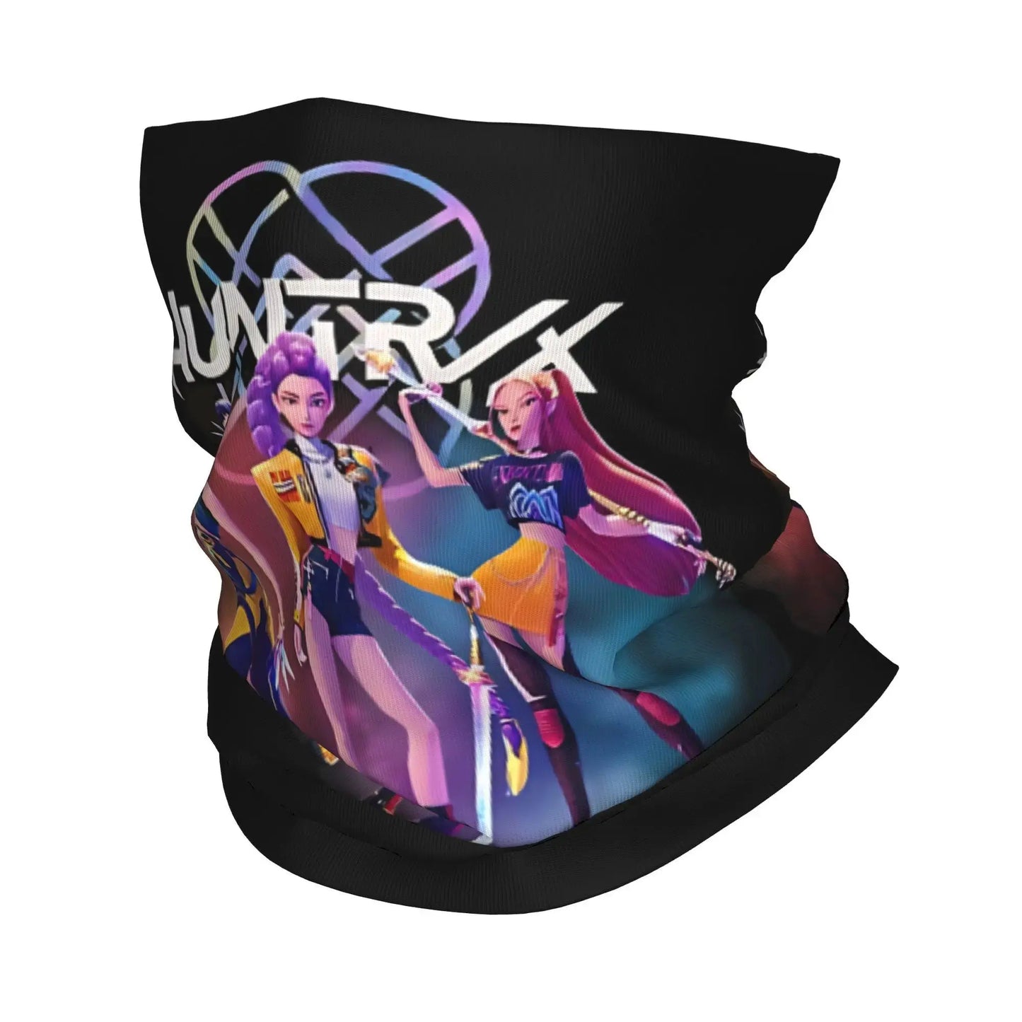 HUNTRIX KPOP Demon Hunters Anime Bandana Neck Gaiter Printed Face Scarf Multifunctional Face Mask Riding Adult Breathable Trikidsworld