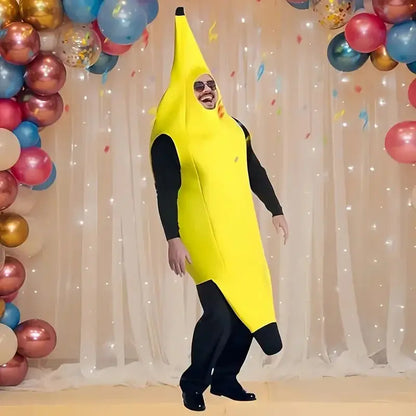 Kids Halloween Banana Costume Fruit Outfit Stage Performance Clothes Parent Child Matching Kindergarten Role Play Decoration Trikidsworld