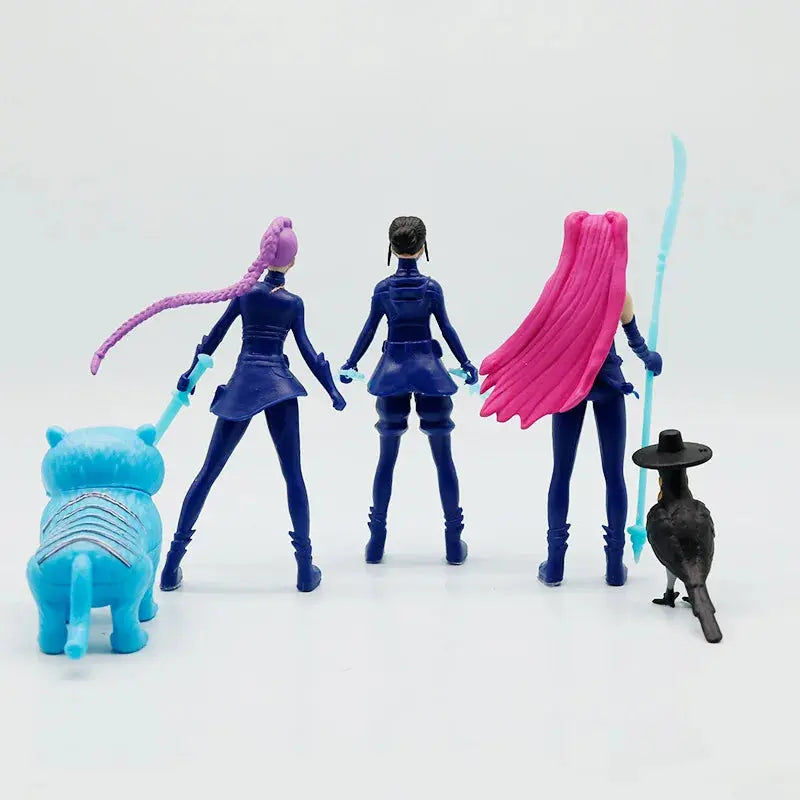 5pcs/Set Kpop Demon Hunters Action Figure Toy Derpys Tiger Rumi Mira Zoey Sussy Figurine Doll For Fans Gift Trikidsworld