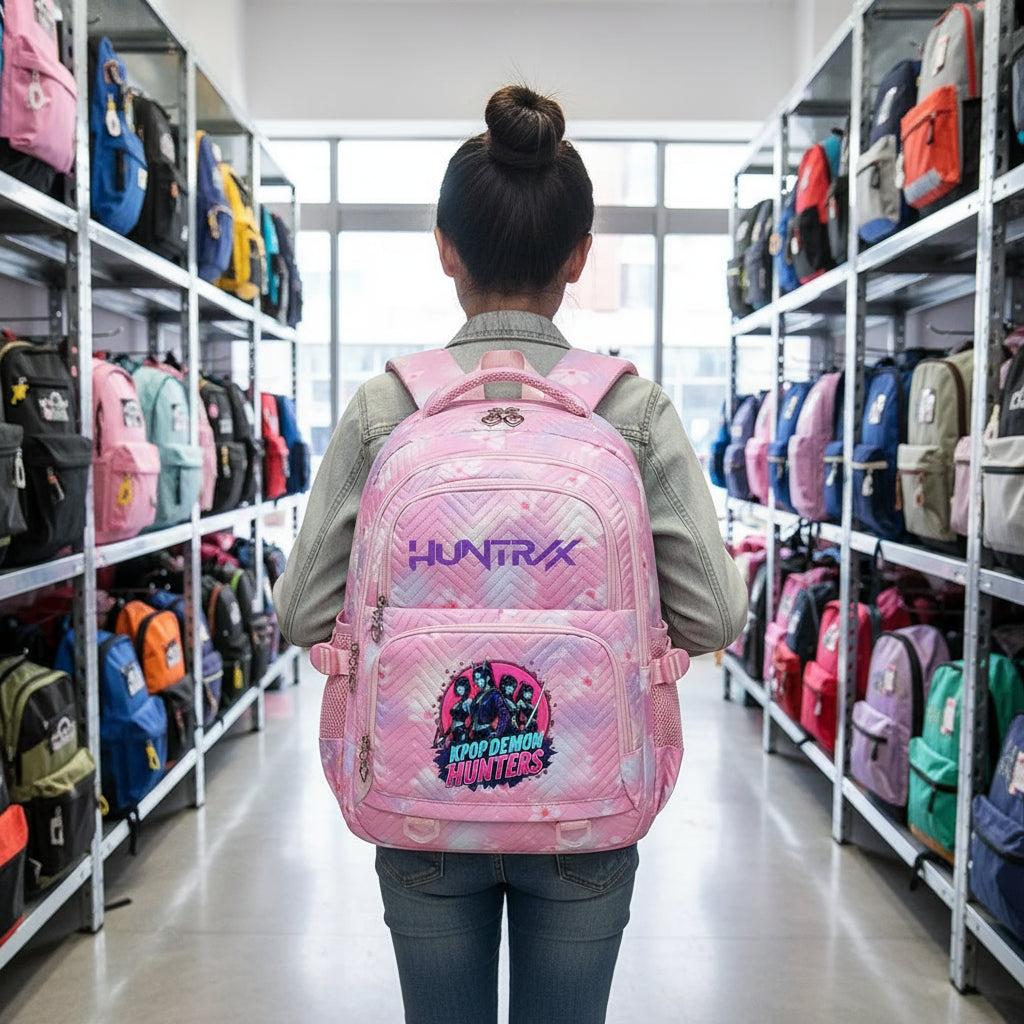 KPop Demon Hunters Backpack Rumi Mira Zoey HUNTR/X Saja Boys Print Cartoon School Bag Large Capacity Student Travel Backpacks Trikidsworld