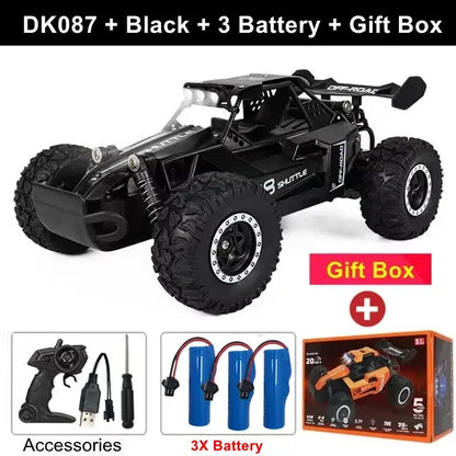 Remote Control Car RC Drift Racing 1:16 Vehicle Off Road Alloy 2.4G Radio High-Speed Trucks With LED Light Climbing Gift Kid Toy Trikidsworld