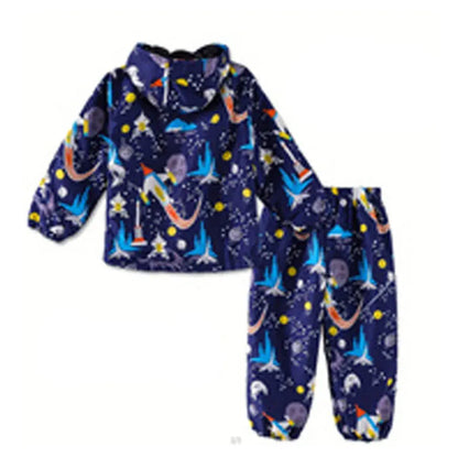Children's Clothing Sets Cartoon Raincoat Suit Girls Boys Sets Waterproof Top and Pants 2pcs For Kids Hooded Jacket And Trousers Trikidsworld