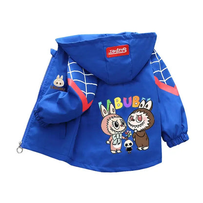 Kids labubu Clothes Autumn Baby Boys Girls Jacket Fashion Cartoon Stitch Print Outerwear for Kids Clothes Children Summer Coat Trikidsworld