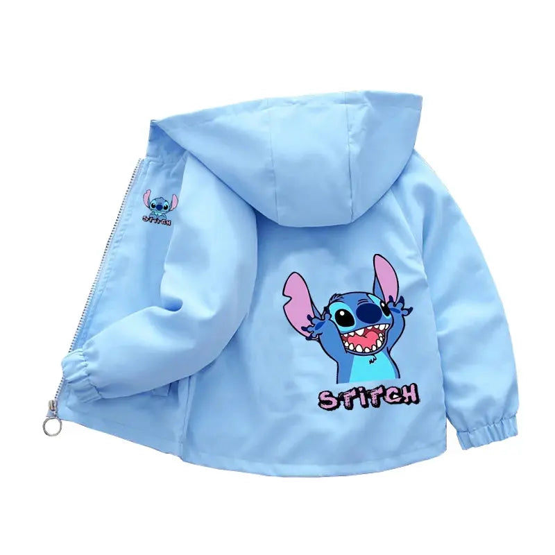 Kids labubu Clothes Autumn Baby Boys Girls Jacket Fashion Cartoon Stitch Print Outerwear for Kids Clothes Children Summer Coat Trikidsworld