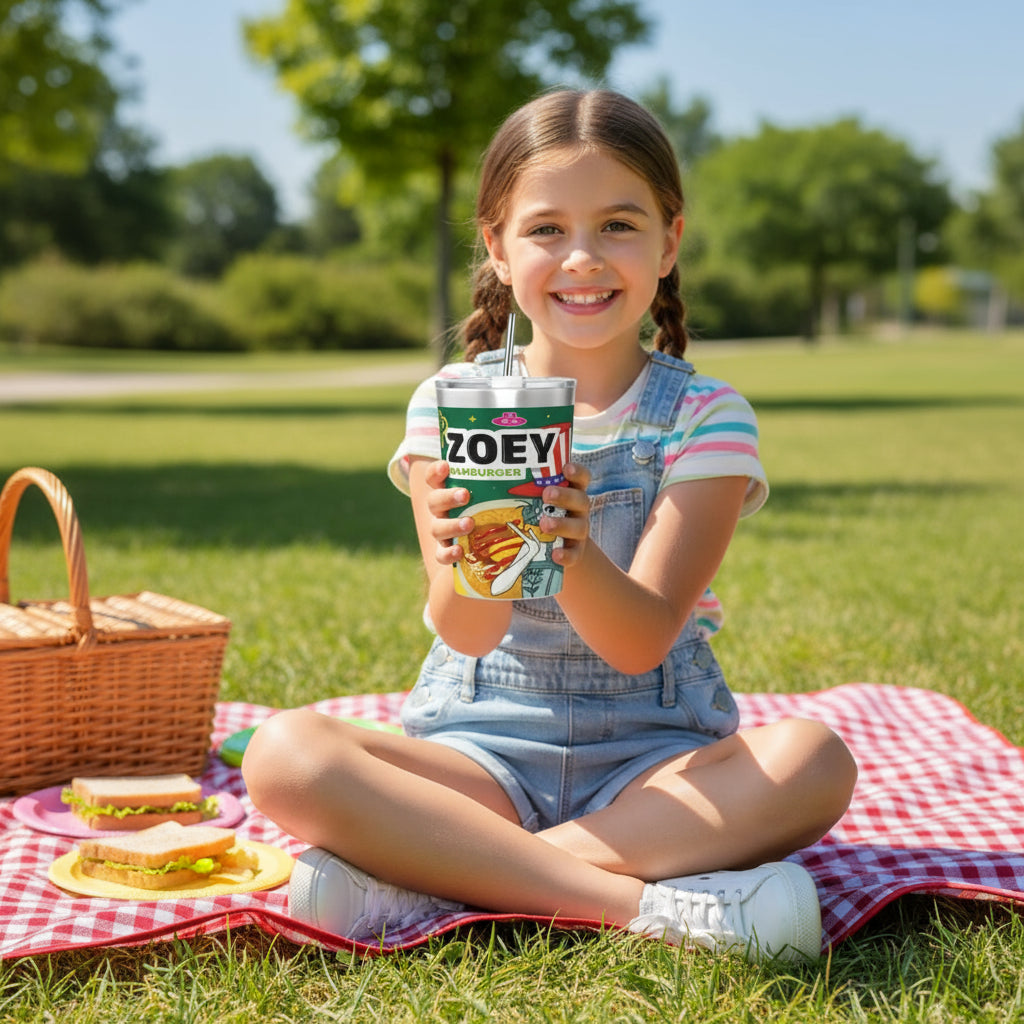 Kid's Kpop Demon Hunters Ramen Rumi Mugs Tumbler 12oz Stainless Steel Double Wall Vacuum Insulated Mug Cups With Straw Trikidsworld