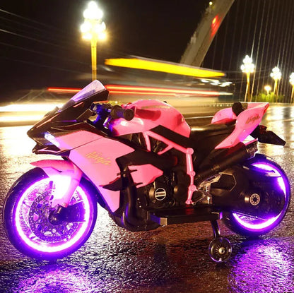 1.1M Long Children Electric Two Wheeled Rechargeable Drive Motorcycle For 3-9 Years Kids Ride On Trikidsworld