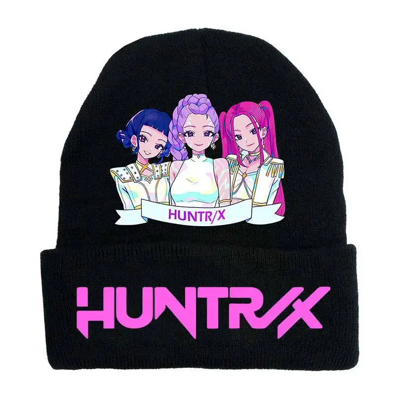 Kpop Demon Hunter Cute Knitted Hat Girls Anime  Rumi Mira Zoey Cap Kids Winter Outdoors Warm Beanies Kid Headgear Birthday Gift Trikidsworld