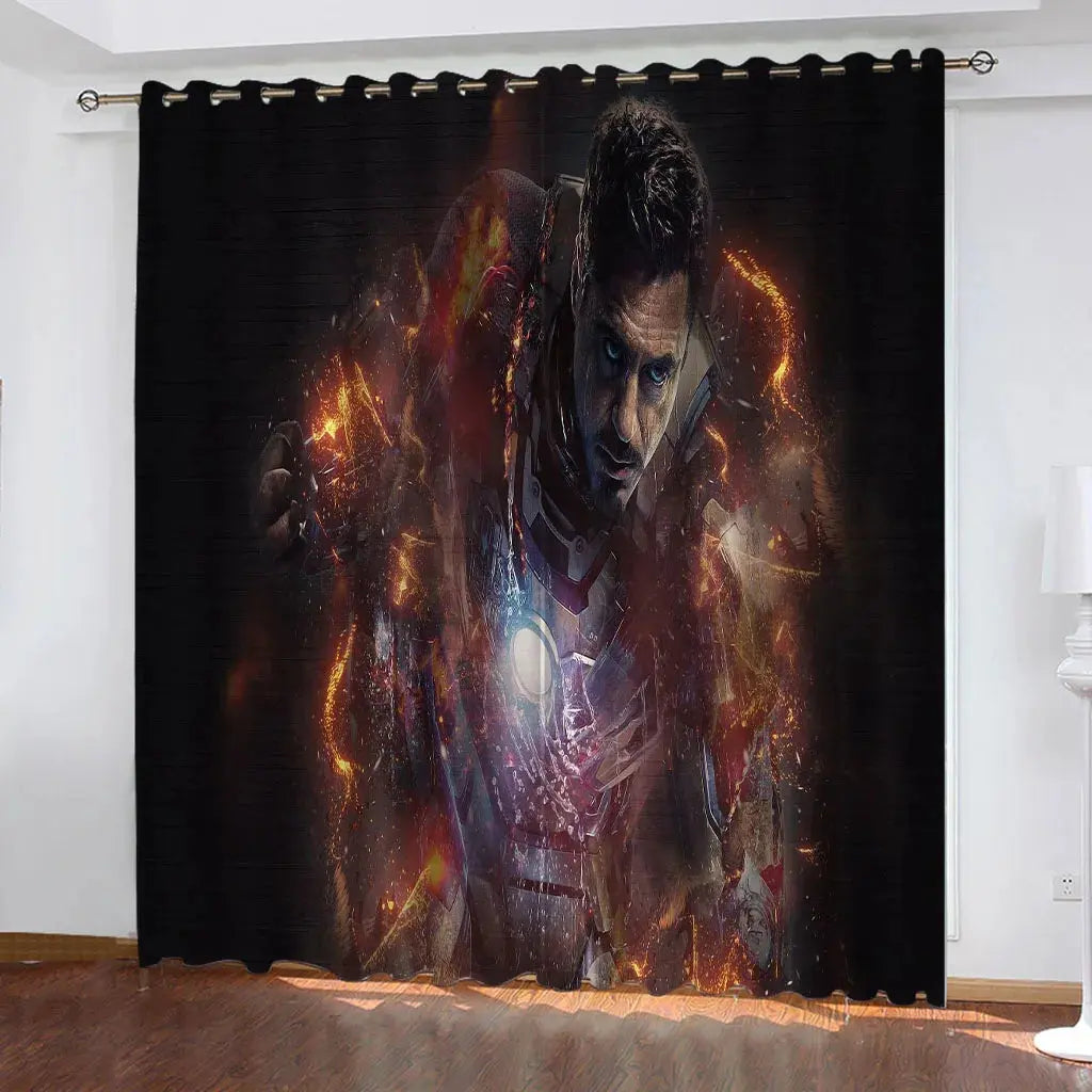 Marvel, Spider Man Curtains For Living Room Anime Blackout Curtains Perforated Cartoon Cute Dustproof Living Room Bedroom Trikidsworld