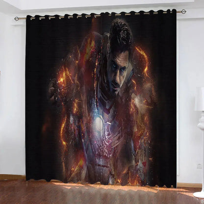 Marvel, Spider Man Curtains For Living Room Anime Blackout Curtains Perforated Cartoon Cute Dustproof Living Room Bedroom Trikidsworld