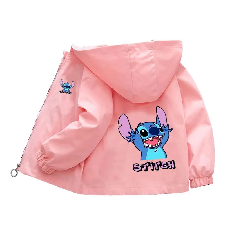 Kids labubu Clothes Autumn Baby Boys Girls Jacket Fashion Cartoon Stitch Print Outerwear for Kids Clothes Children Summer Coat Trikidsworld