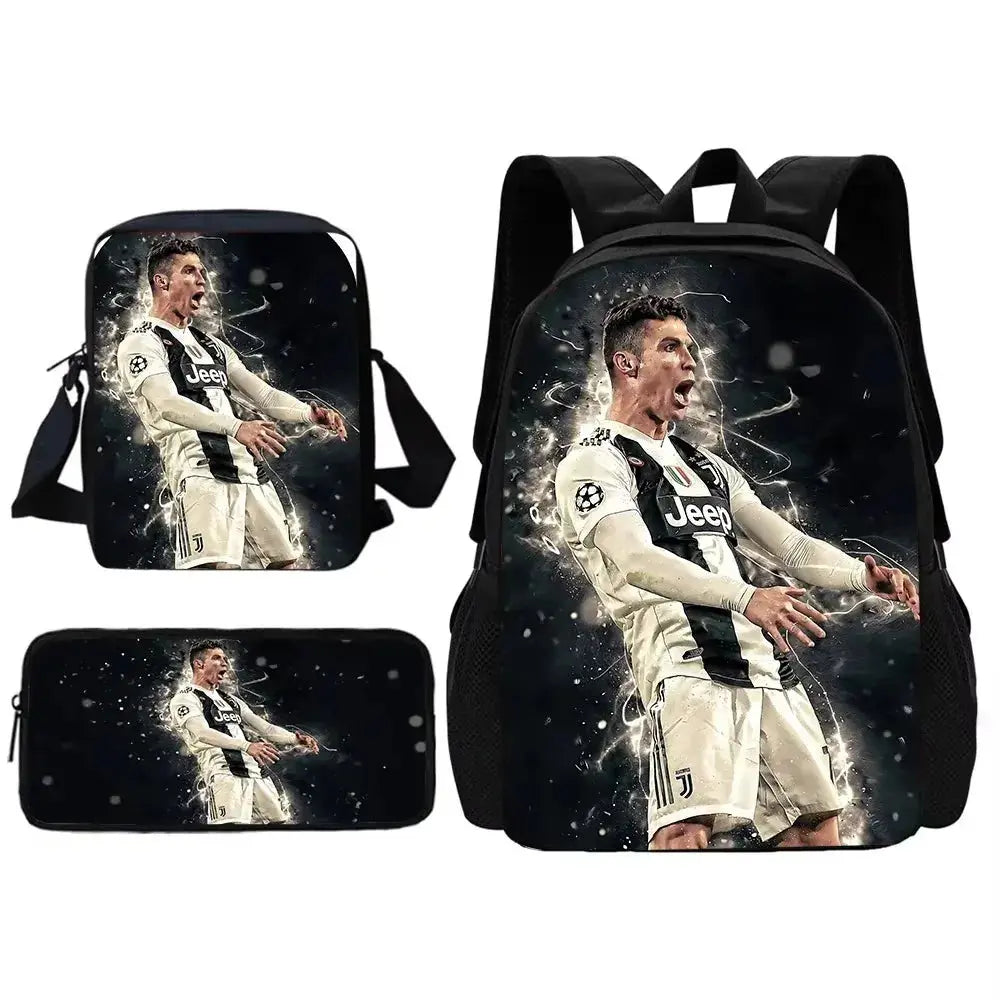 Football CR7 Child School Backpack With Shoulder Ronaldo Bags Trikidsworld