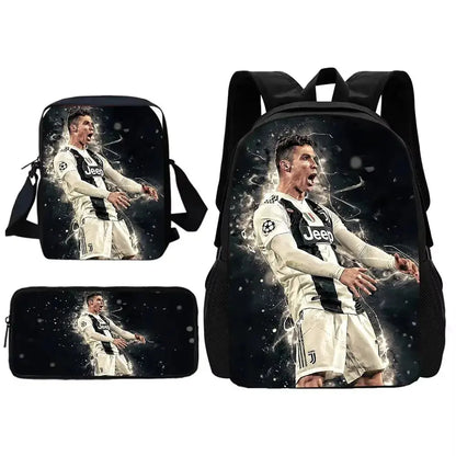 Football CR7 Child School Backpack With Shoulder Ronaldo Bags Trikidsworld