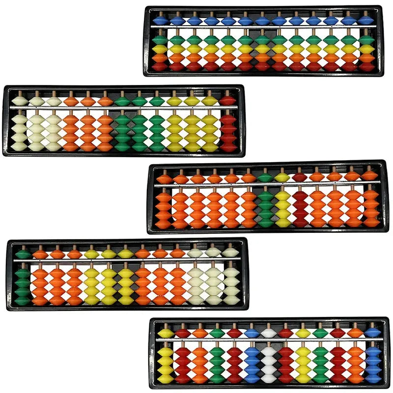 Children's Plastic Abacus Soroban Calculator Counting Tool 13 Digit Rods Standard Abacus Mathematics Beginners Caculating Toy Trikidsworld