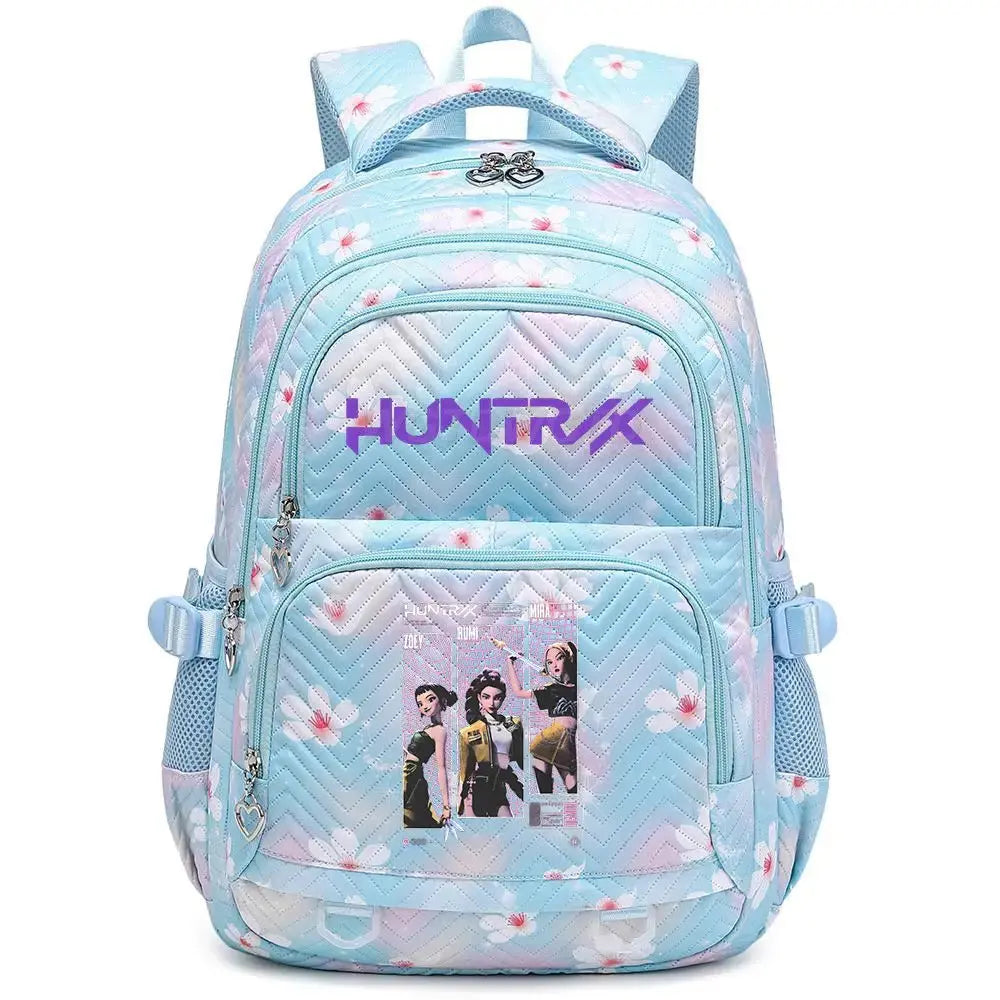 KPop Demon Hunters Backpack Rumi Mira Zoey HUNTR/X Saja Boys Print Cartoon School Bag Large Capacity Student Travel Backpacks Trikidsworld