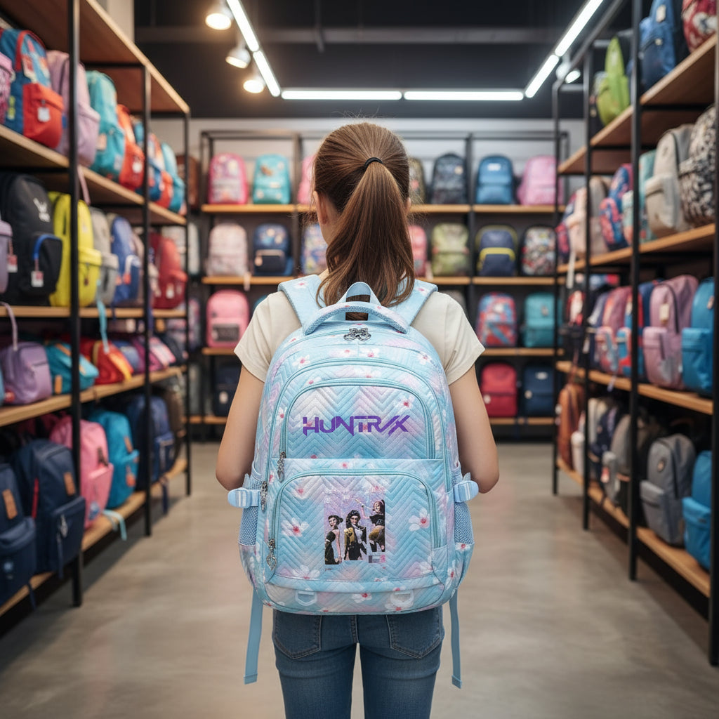 KPop Demon Hunters Backpack Rumi Mira Zoey HUNTR/X Saja Boys Print Cartoon School Bag Large Capacity Student Travel Backpacks Trikidsworld