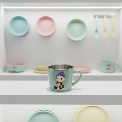 KPop Demon Hunters 304 Stainless Steel Mouth Cup Wheat Straw Element Cute Water Cups Household Anti-scalding Drinking Glass Gift Trikidsworld