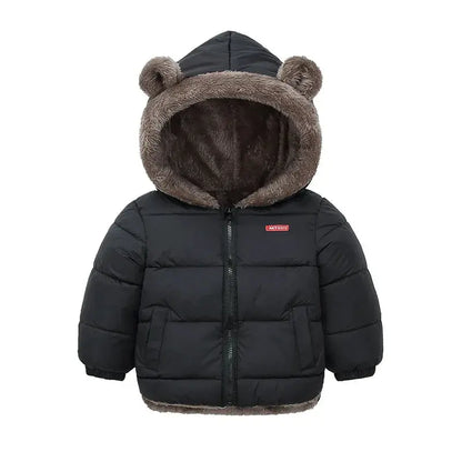 Kids Thick Warm Coats Winter Children's Fleece Hooded Jackets Autumn Cashmere Padded Snowsuit Boys Girls Cotton Outerwear 2-6Y Trikidsworld