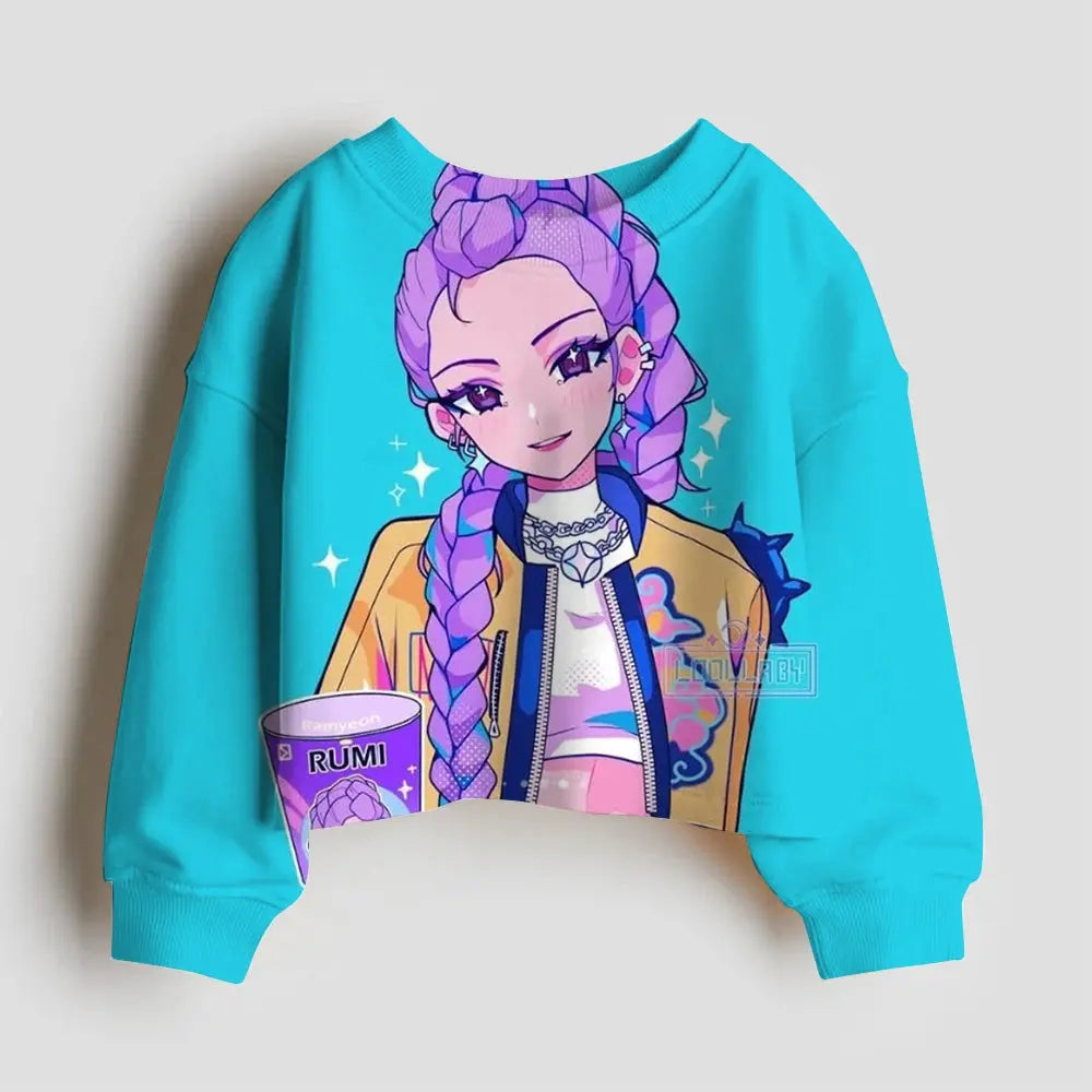 Kpop Demon Hunter Hoodies Kids Kawaii Rumi Mira Zoey Sweatshirt Girls Boys Winter Pullover Long Sleeves Children Clothes Gift Trikidsworld