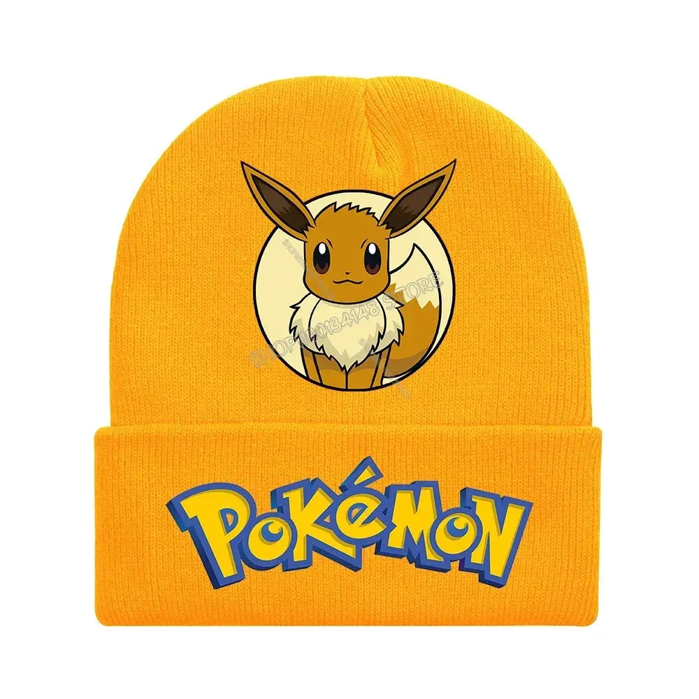 Pokemon Knitted Cap Headgear Pikachu Figure Winter Woolen Hat Cartoon Anime Skullies Beanies Boys Girls Bonnet Christmas Gifts Trikidsworld
