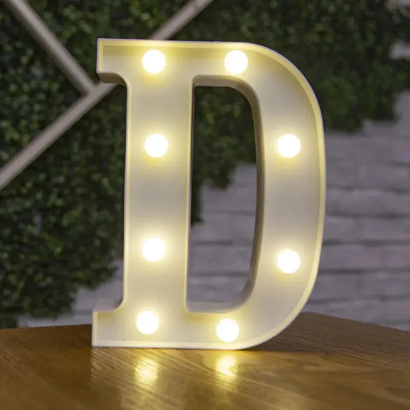 Alphabet Letter LED Lights Luminous Number Lamp Decor  Battery Night Light for home Wedding Birthday Christmas party Decoration Trikidsworld