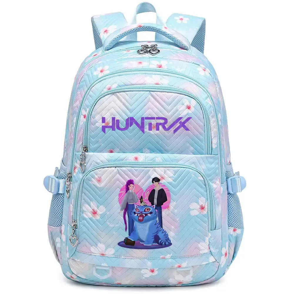 KPop Demon Hunters Backpack Rumi Mira Zoey HUNTR/X Saja Boys Print Cartoon School Bag Large Capacity Student Travel Backpacks Trikidsworld