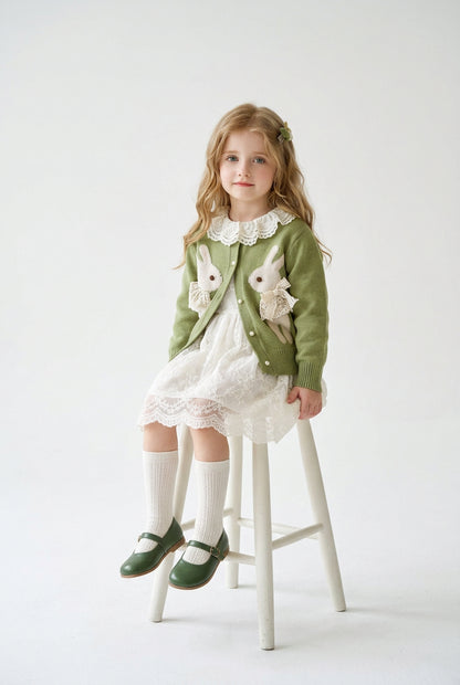 Knitted Jacquard Cardigan for Kids