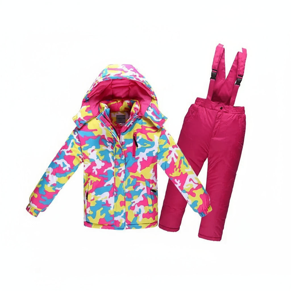 OLEKID -30 Degree Russian Winter Children Boys Ski Suit Thick Warm Waterproof Windproof Jacket Coat + Overalls Girls Snowsuit Trikidsworld