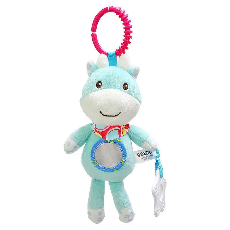 Baby Sensory Hanging Rattles Soft Learning Toy Plush Animals Stroller Infant Car Bed Crib with Teether for Bebe Babies Toddlers Trikidsworld