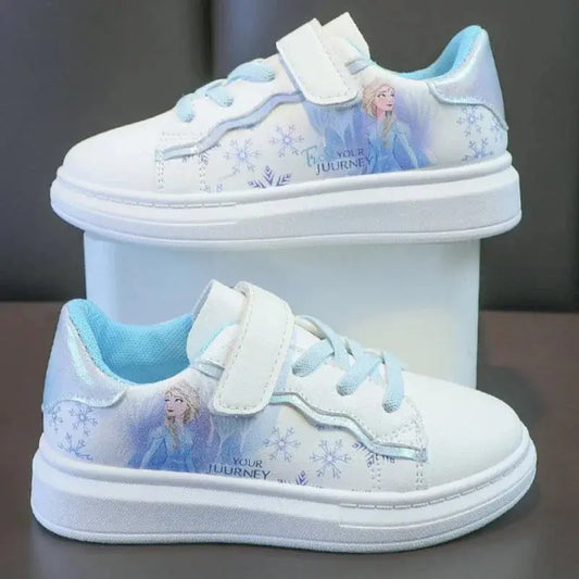 Disney Kids Girls Shoes 2024 New Children Sneakers Girls Elsa Frozen Princess Casual Sport Shoes Student Shoes Teen Shoes Trikidsworld