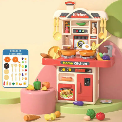Children's Mini Kitchen Playset – Simulation Utensils & Puzzle Role-Play Toy Trikidsworld