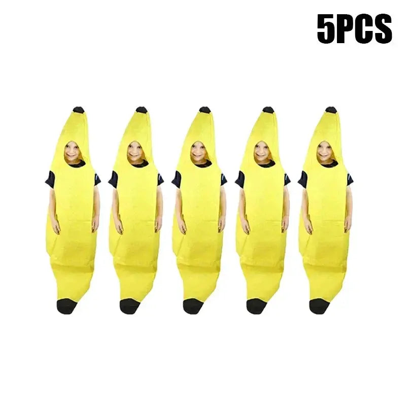 Kids Halloween Banana Costume Fruit Outfit Stage Performance Clothes Parent Child Matching Kindergarten Role Play Decoration Trikidsworld