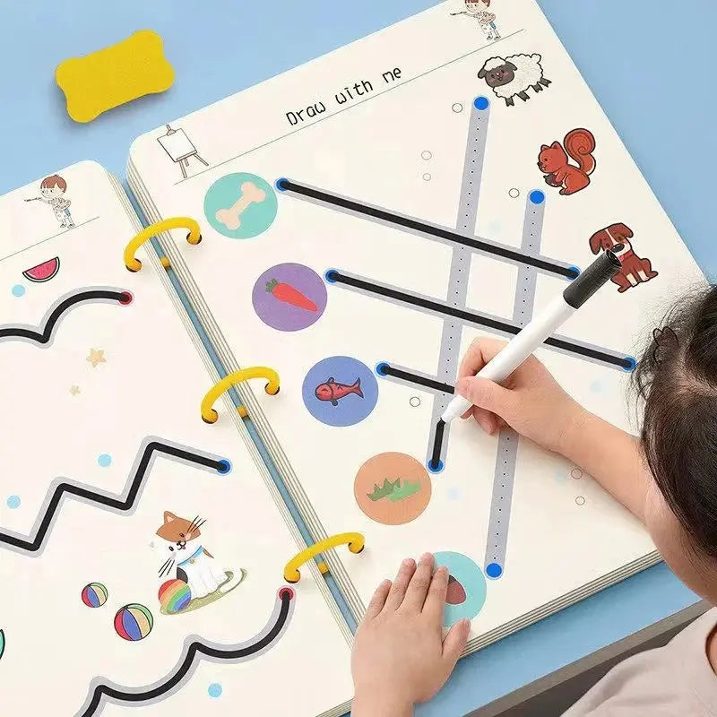 Magical Tracing Workbook Control Training Book Reusable Magic Practice Copybook Children Montessori Drawing Education Stationery Trikidsworld