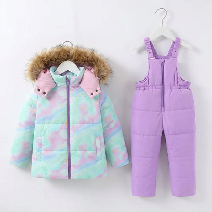 M2C Girls’ Winter Snow Suit Set – Jacket & Bib Pants