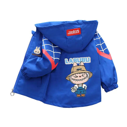 Kids labubu Clothes Autumn Baby Boys Girls Jacket Fashion Cartoon Stitch Print Outerwear for Kids Clothes Children Summer Coat Trikidsworld
