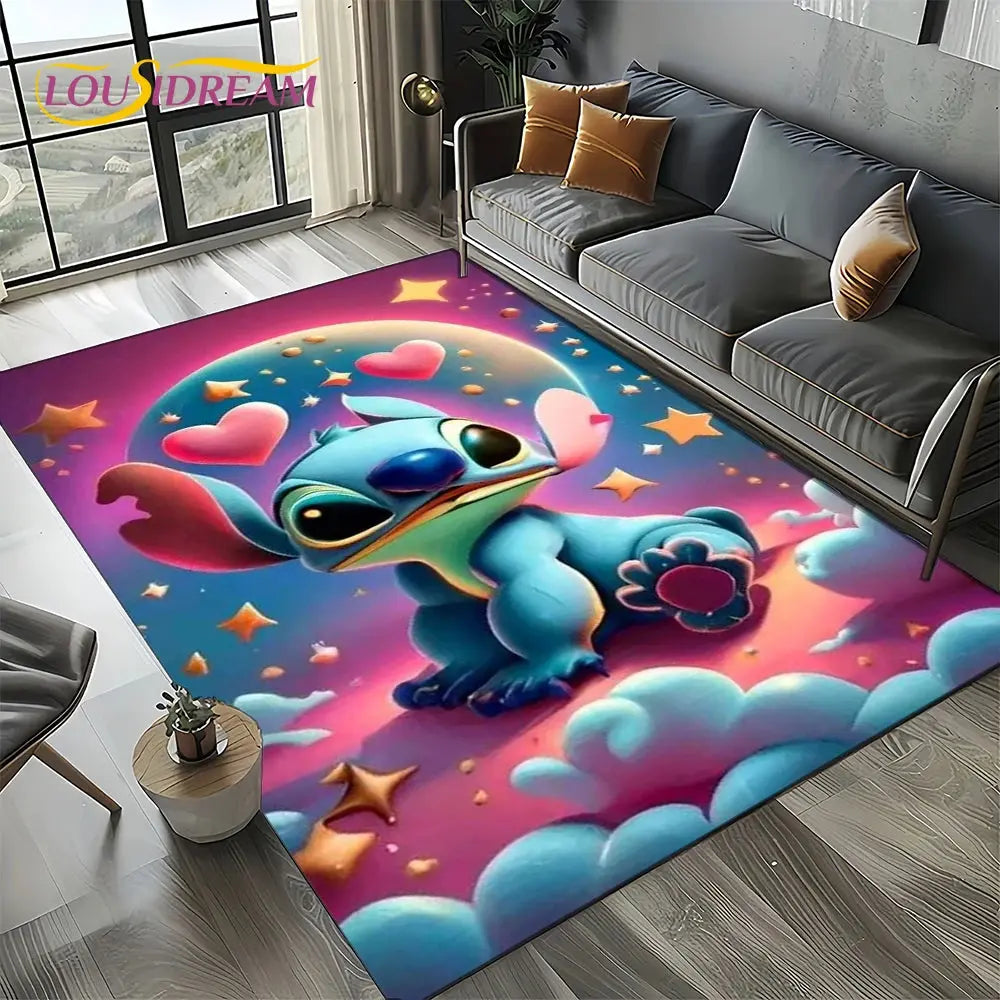 Cute Stitch 3D Non-slip Carpet for Kids | Disney Room Decor Trikidsworld