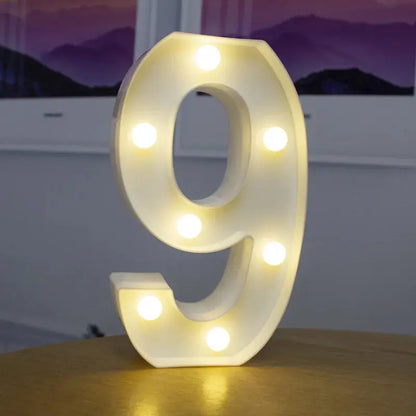 Alphabet Letter LED Lights Luminous Number Lamp Decor  Battery Night Light for home Wedding Birthday Christmas party Decoration Trikidsworld