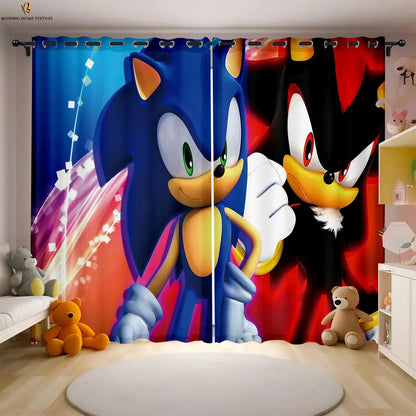 Cute Cat Digital Print Curtains (2 PCS) | Bedroom & Living Room Decor Trikidsworld