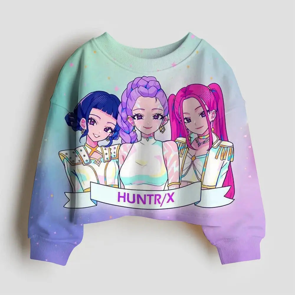 Kpop Demon Hunter Hoodies Kids Kawaii Rumi Mira Zoey Sweatshirt Girls Boys Winter Pullover Long Sleeves Children Clothes Gift Trikidsworld