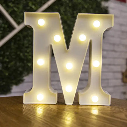 Alphabet Letter LED Lights Luminous Number Lamp Decor  Battery Night Light for home Wedding Birthday Christmas party Decoration Trikidsworld