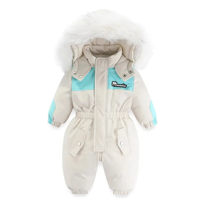 Ircomll kids Boy Girl Winter Snowsuit Plus Velvet Toddler Jacket Clothes For Boy Infant Jumpsuit Hoodied Overalls 2-6Y Outwear Trikidsworld
