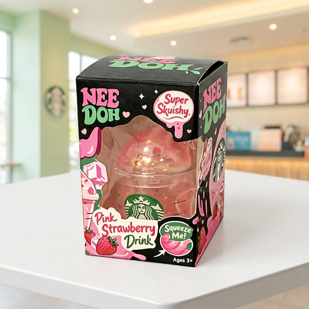 NeeDoh Glitter Drink Cup Squishy Toy – 4 Colours