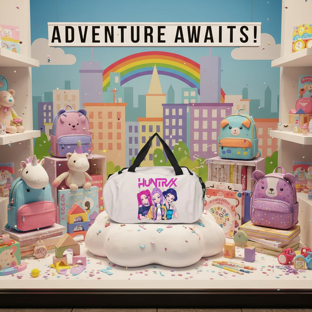 K Pop Demon Hunter Luggage Travel Bags Cartoon Printed Duffle Bag Outdoor Camping Large Capacity Bstorage Bags Birthday Gifts Trikidsworld