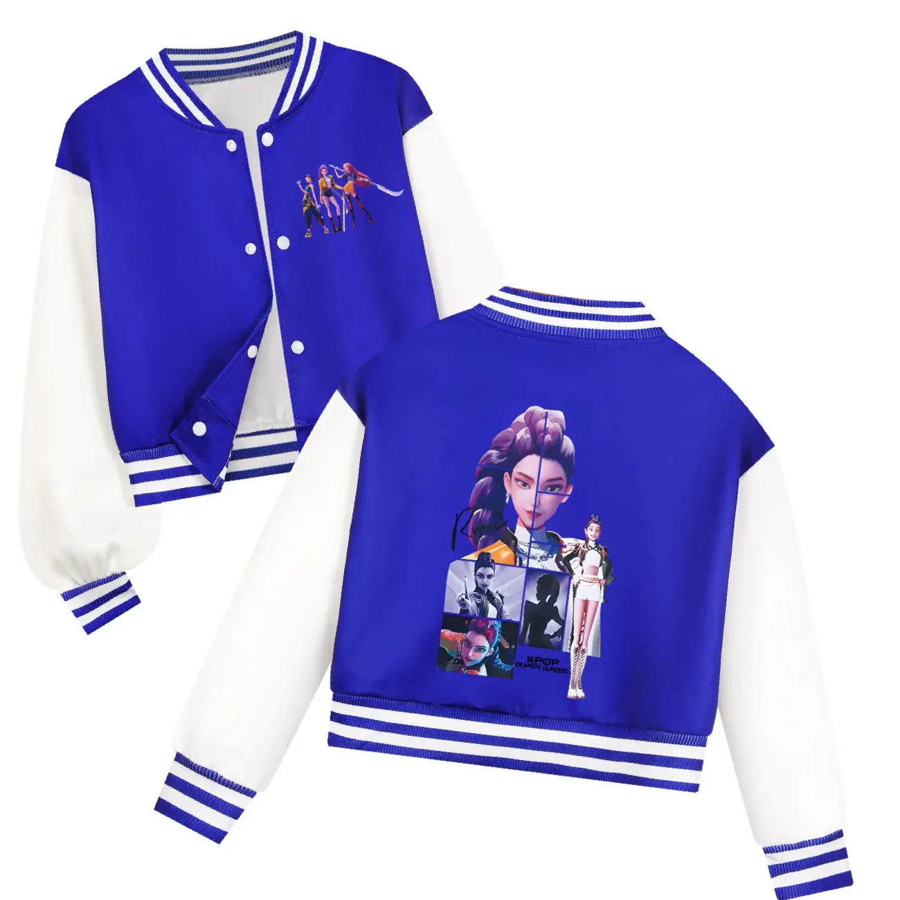 Kids Cartoon KPop Demon Hunters Huntrix Printed Baseball Uniform Hoodie + Pants Spring/Fall Clothing Boys and Girls Tracksuit Trikidsworld