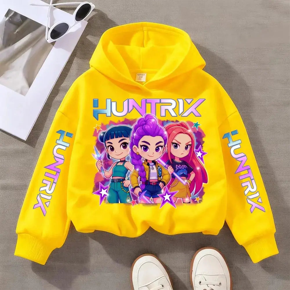 Witch Hunter Group Zoey Cosplay Costume Girls Womens Halloween Party Costumes Demon Hunter Idol Girl Group Purple Casual Hoodie Trikidsworld