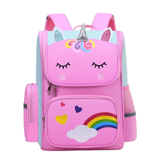 Promotion 2025 Classic Cartoon Primary School Student Backpack Unicorn Ridge Protection Reduce Burden 1-3-6 Grades Space Bag Trikidsworld