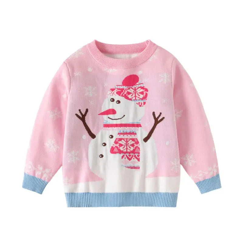Christmas Sweaters 3-7T New Arrival Christmas Boys Girls Sweaters For Autumn Winter Snowman Children's Sweatshirts Baby Clothes Trikidsworld