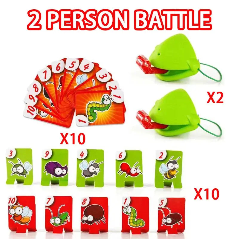 Frog Lizard Mask Wagging Tongue Lick Cards Board Games for Children Family Party Toys Antistress Funny Desktop Puzzle Game Toys Trikidsworld