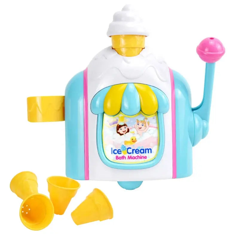 Ice Cream Bath Toys Kids Foam Machine Water Play Toy Ice Cream Maker Bubble Foam Play Machine Powerful Suction Delicate Supplies Trikidsworld