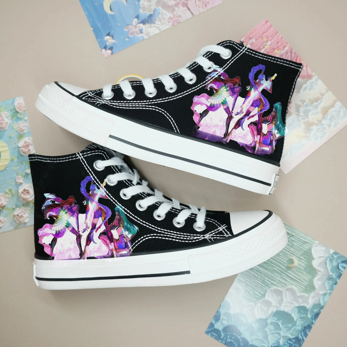 New cartoon women girls KPop Demon Hunters Canvas Shoes  soft sports shoes for girlfriend gift EU size 35-44 Trikidsworld