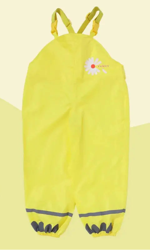 Kids Rain Gear Ultra-light Waterproof Children Strap suspender pants and poncho Trikidsworld